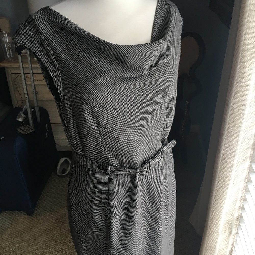 Banana Republic Black & White Checker Shift Dress